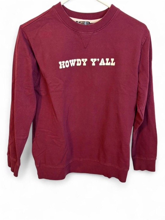 Attitude Not Included Sweaters - Howdy Y'All Crewneck Sweatshirt - Burgundy